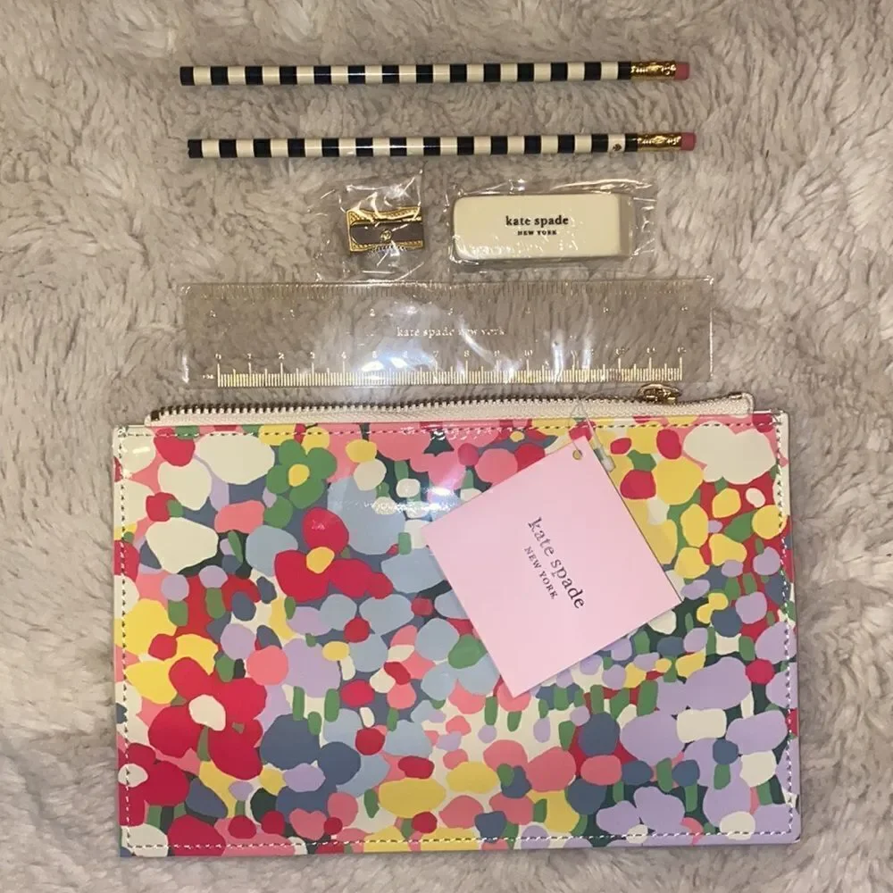 Kate Spade Floral Dot Pencil Pouch!